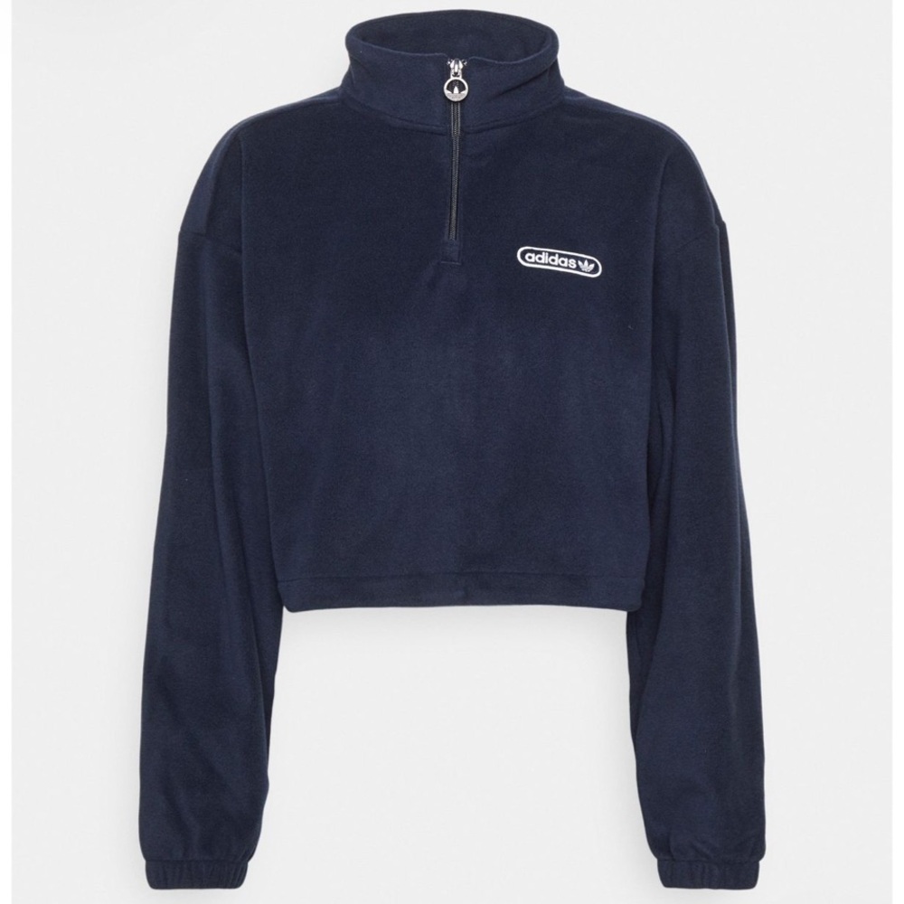 Adidas Navy Blue Cropped Pullover